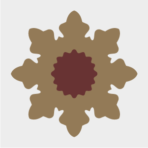 Decorative cement tile Canopus I with flowers and petals, circles and medallions, stars and radial forms
